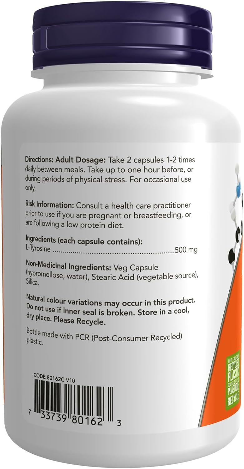 L-Tyrosine 500mg - 120 + 60 Caps FREE [amazon_upc] asin:B000NC2XCI