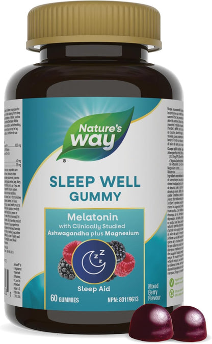 Sleep Well Melatonin Gummies (Mixed Berry) - 60 Gummies [amazon_upc] asin:B0BWSMJK2T