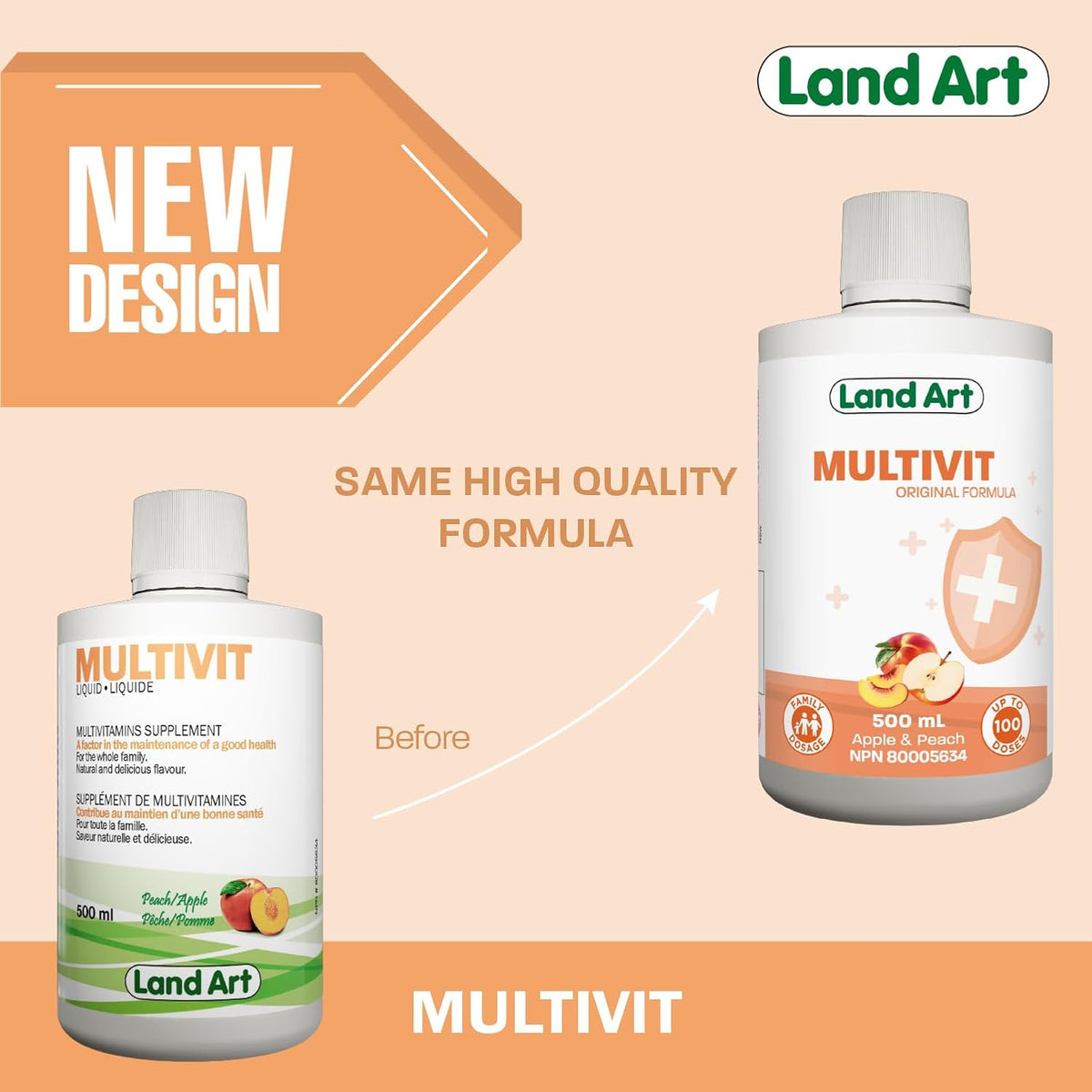Multivit (Peach Apple) - 500ml [amazon_upc] asin:B00CORMJU6