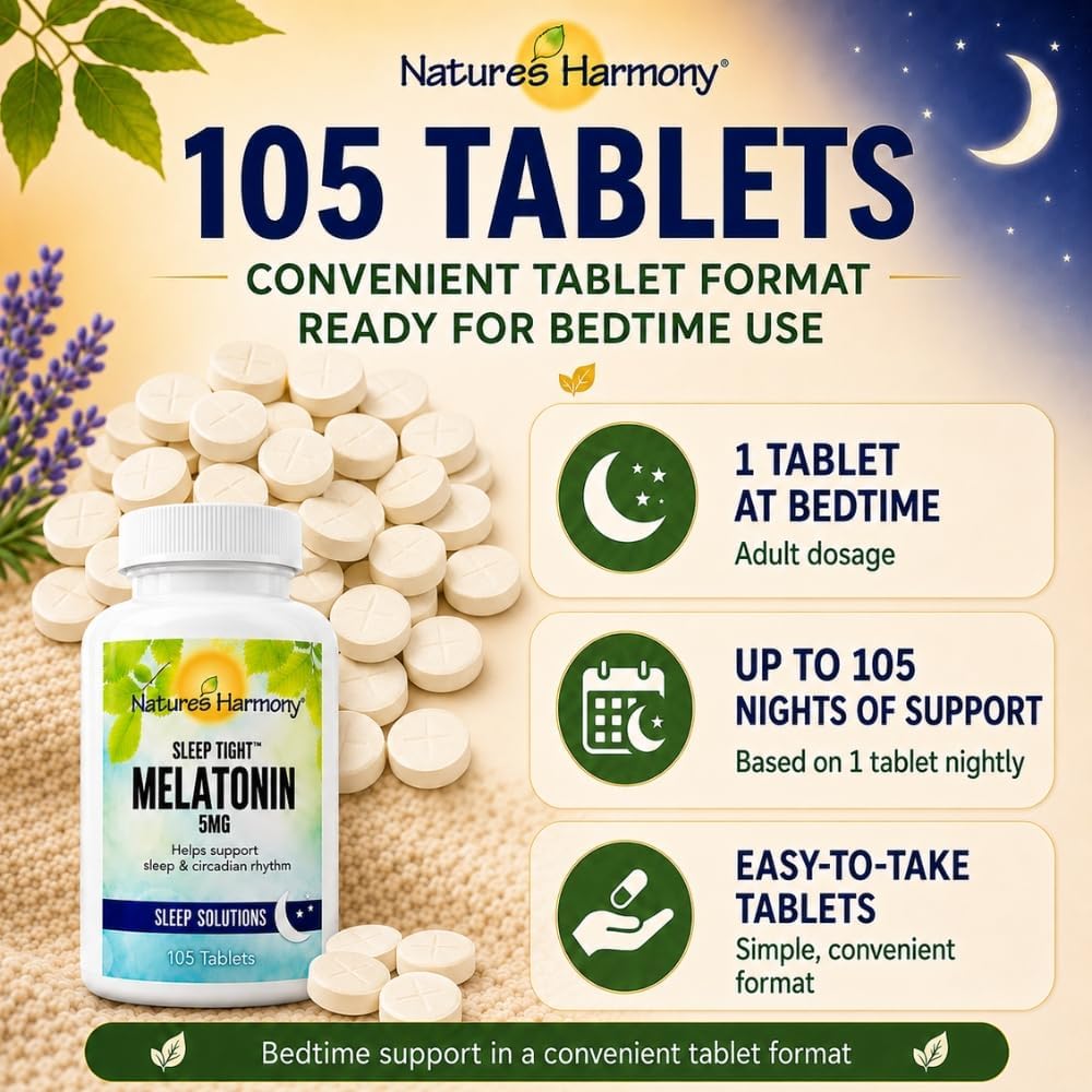 Sleep Quality Melatonin 5mg - 90 + 15 Tabs BONUS [amazon_upc] asin:B00CP7SXBE