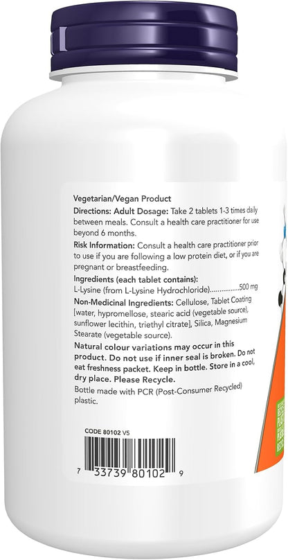 L-Lysine 500mg - 250 Tabs [amazon_upc] asin:B0040B9FOC