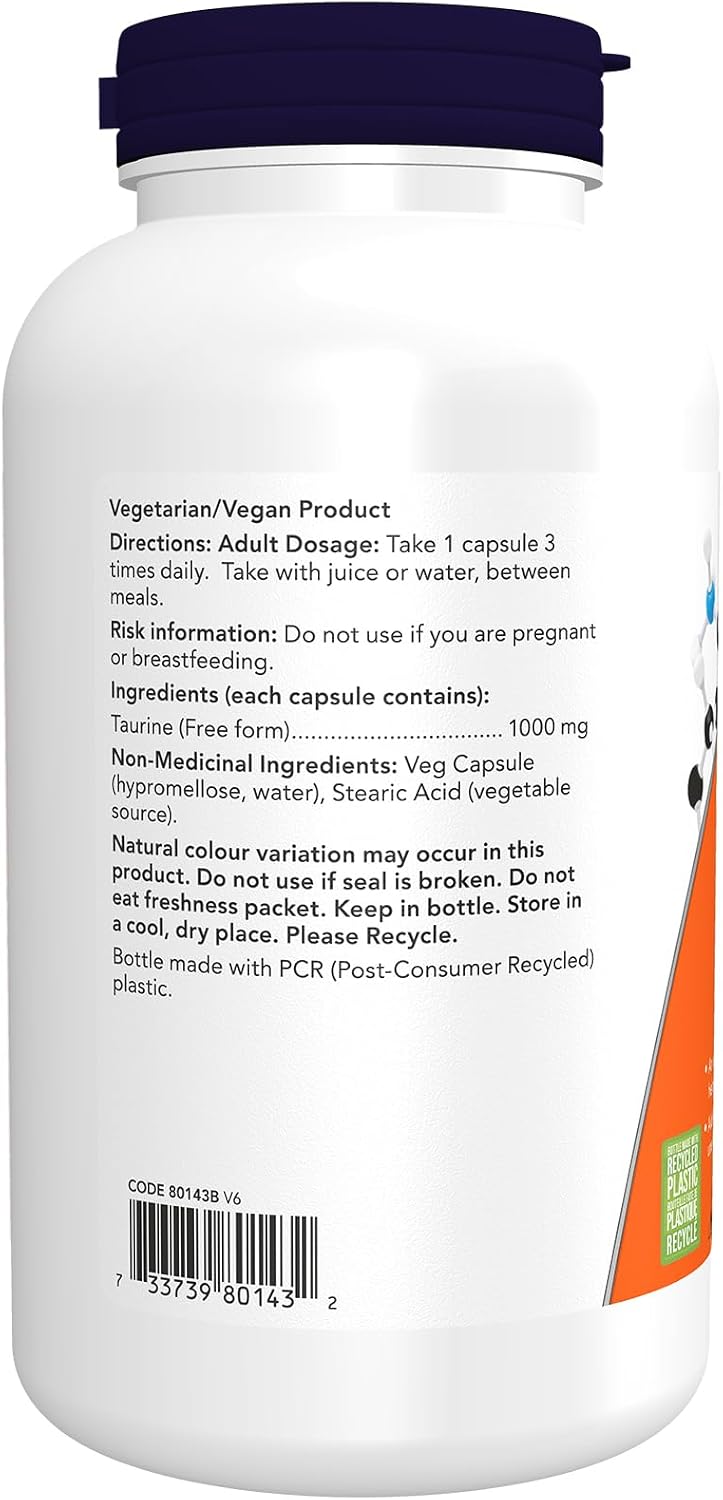 Taurine 1,000mg - 250 V-Caps [amazon_upc] asin:B00J8NDMZK