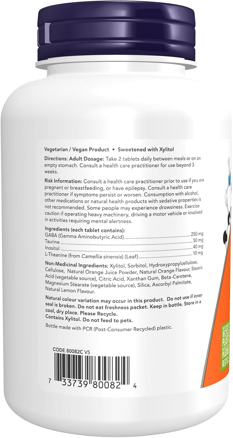 GABA 250mg Chewable (Orange) - 90 Tabs [amazon_upc] asin:B078WVZX6C
