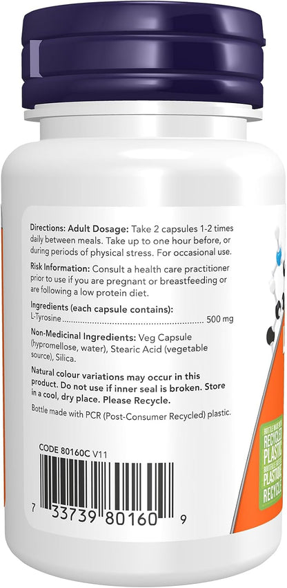 L-Tyrosine 500mg - 60 Caps [amazon_upc] asin:B0040BDF0W