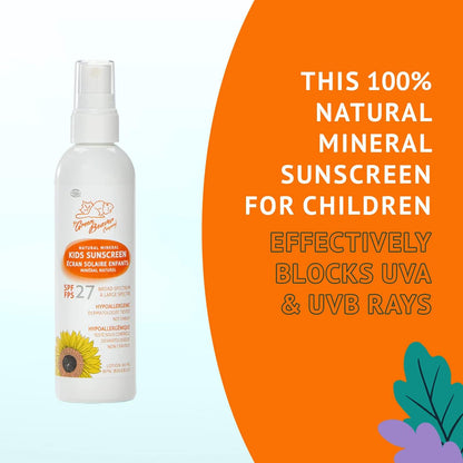 Kids Natural Mineral Sunscreen Spray SPF27 - 90ml [amazon_upc] asin:B07D3FHJHJ