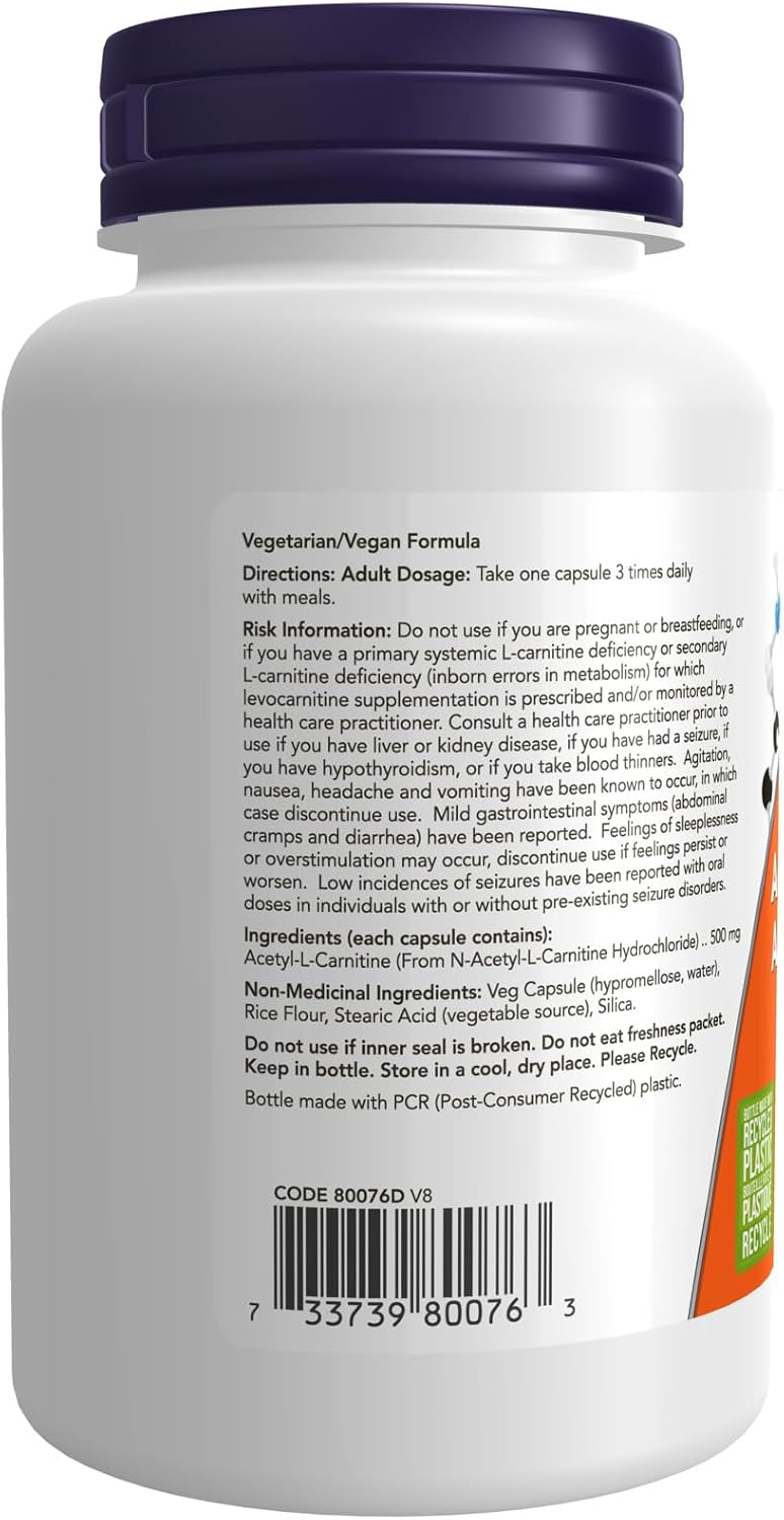 Acetyl L-Carnitine 500mg - 100 V-Caps [amazon_upc] asin:B01CFF815I