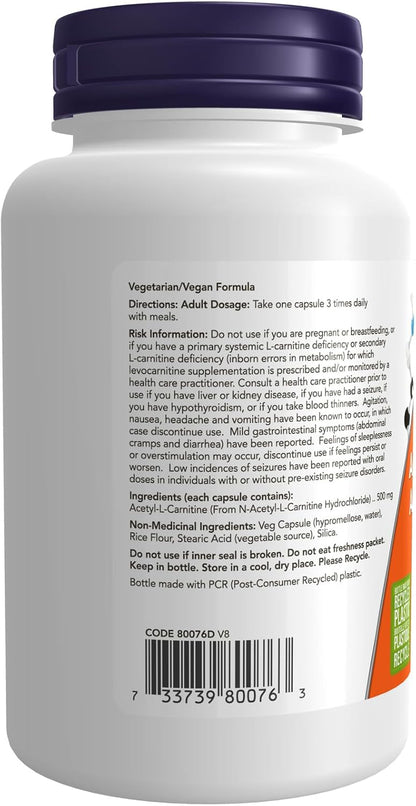 Acetyl L-Carnitine 500mg - 100 V-Caps [amazon_upc] asin:B01CFF815I