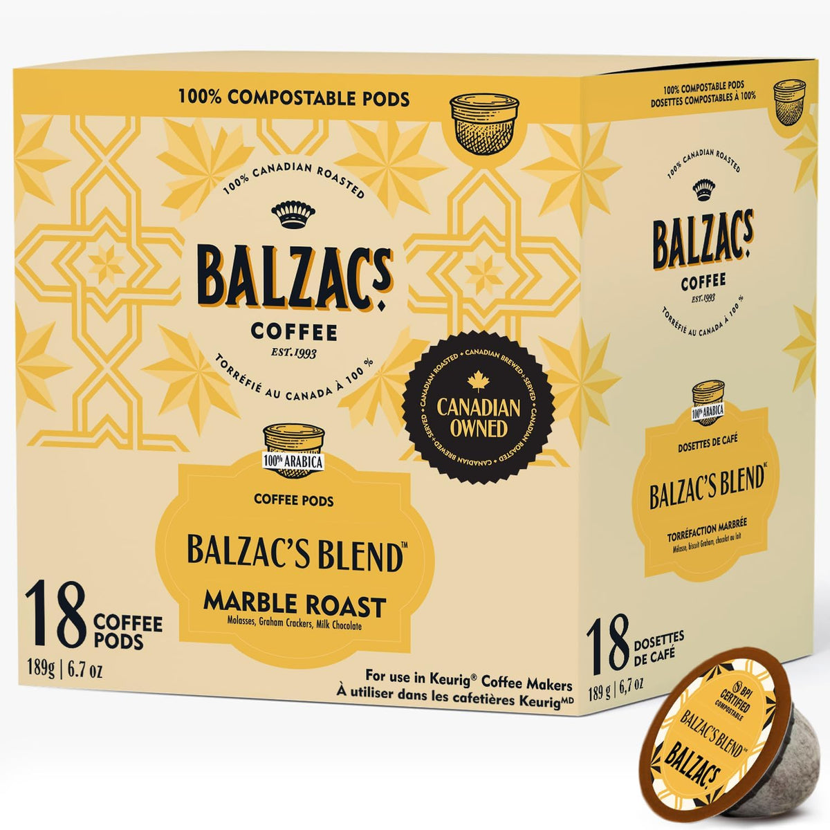Balzac's Blend (Marble Roast) - 18 Coffee Pods [amazon_upc] asin:B08LM9QKYW