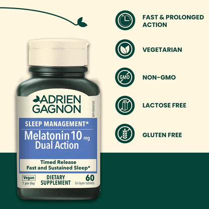 Melatonin 10mg Dual Action - 60 Tabs [amazon_upc] asin:B01DL3SMBG