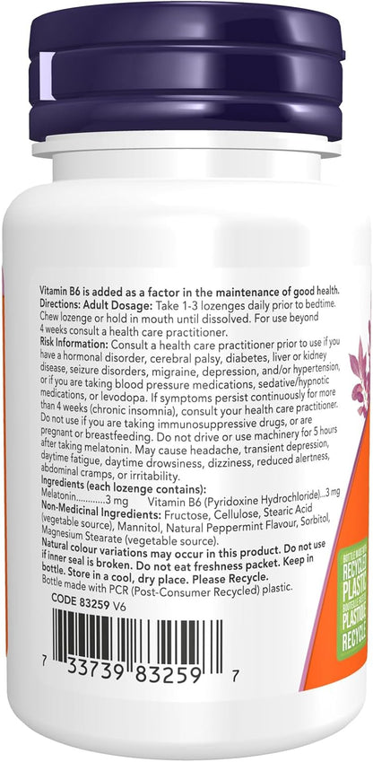Melatonin 3mg Chewable (Peppermint) - 180 Lozenges [amazon_upc] asin:B003FG89TU