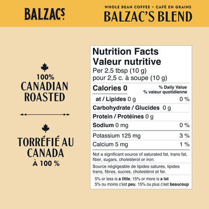 Balzac's Blend (Whole Bean Marble Roast) - 340g [amazon_upc] asin:B075V51FDS
