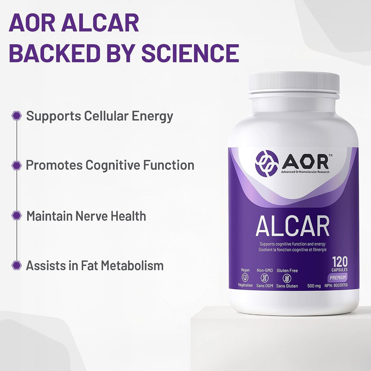 Alcar N-Acetyl-L-Carnitine 500mg - 120 V-Caps