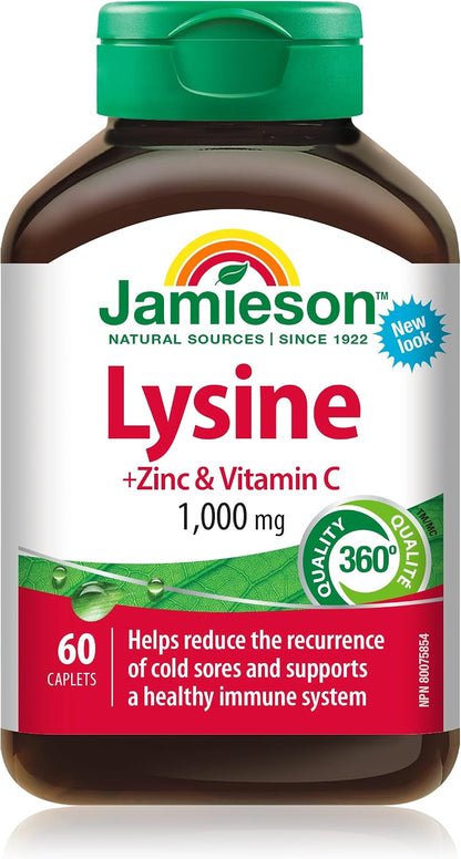 Lysine + Zinc & Vitamin C 1,000mg - 60 Caps [amazon_upc] asin:B072XQ4MYH
