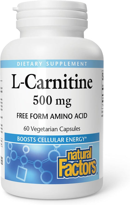 L-Carnitine (Free Form) 500mg - 60 V-Caps + BONUS [amazon_upc] asin:B000B84ZI4