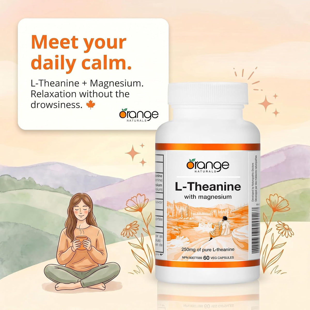 L-Theanine With Magnesium 250mg - 60 V-Caps [amazon_upc] asin:B00PUWZIWS