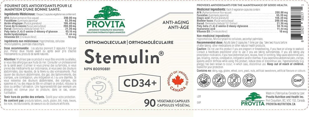 Stemulin CD34+ - 90 V-Caps [amazon_upc] asin:B07Y1F1Z95