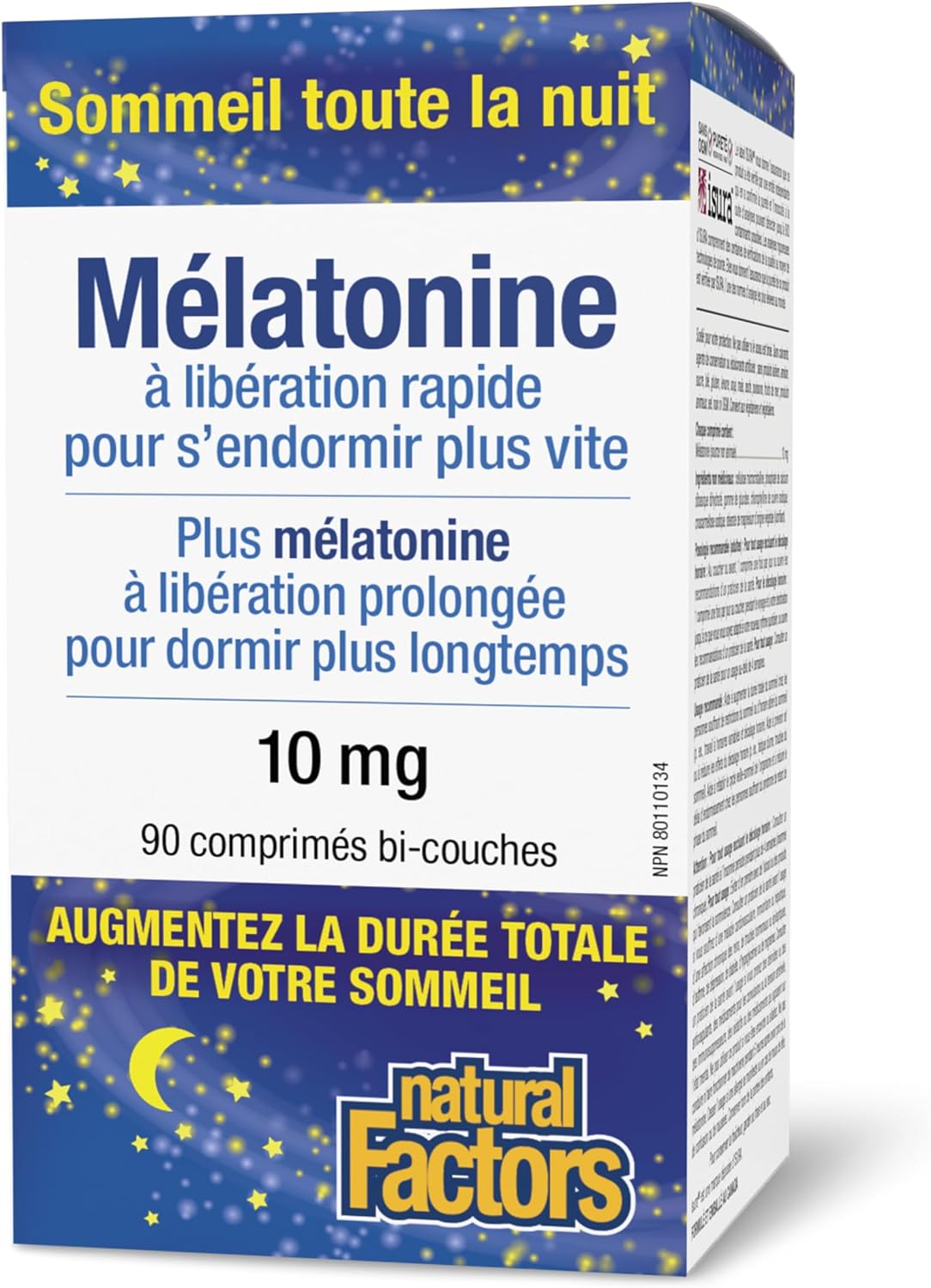 Melatonin Quick Release + Timed Release 10mg - 90 Bi-Layer Tabs + BONUS [amazon_upc] asin:B09Q96B6NK