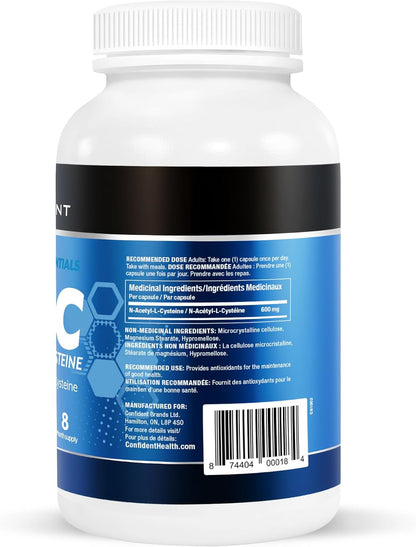 NAC (N-Acetyl-L-Cysteine) 600mg - 240 V-Caps [amazon_upc] asin:B09LJTF25W