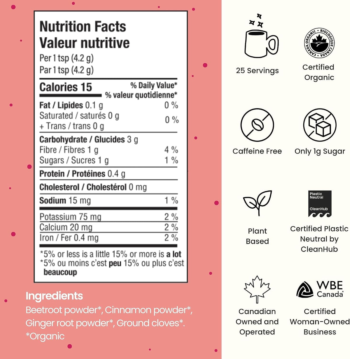 Beet Root Superfood Latte Blend - 125g [amazon_upc] asin:B09JBC6C4S