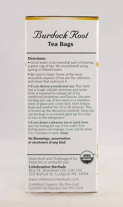 Burdock Root Tea (Organic) - 24 Tea Bags [amazon_upc] asin:B00FYD9QXA