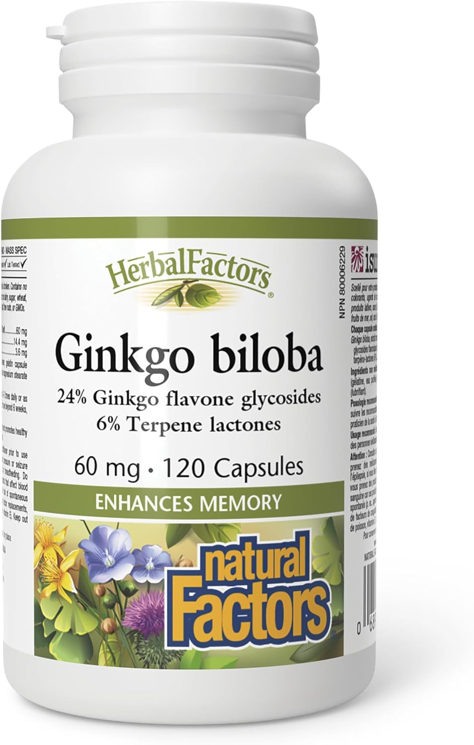 Ginkgo Biloba 60mg - 120 Caps [amazon_upc] asin:B00CP7T0HA
