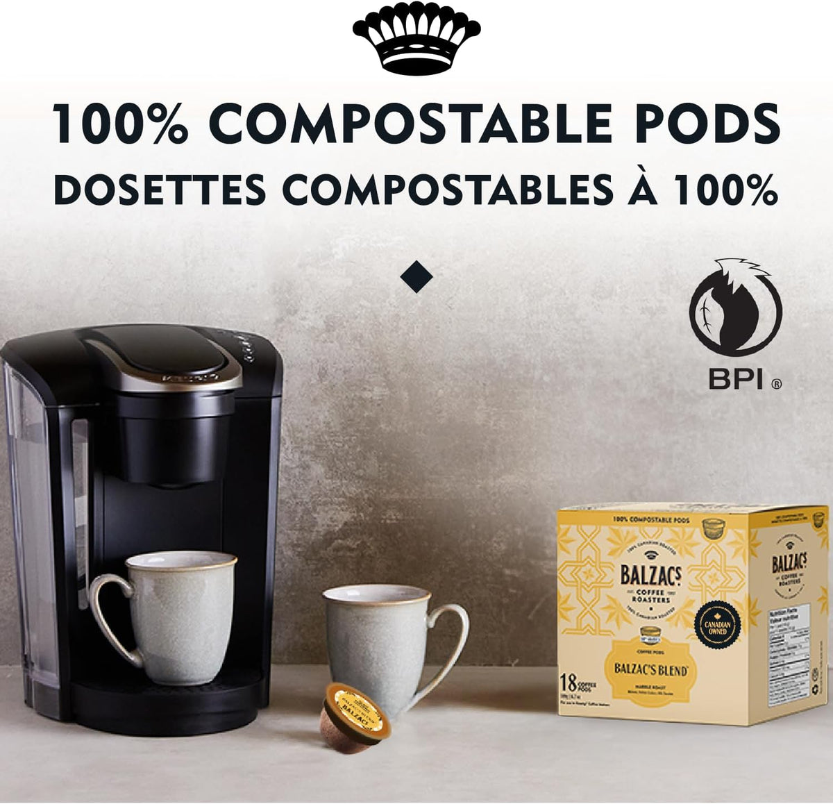 Balzac's Blend (Marble Roast) - 18 Coffee Pods [amazon_upc] asin:B08LM9QKYW