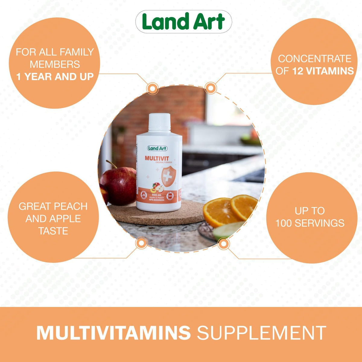 Multivit (Peach Apple) - 500ml [amazon_upc] asin:B00CORMJU6