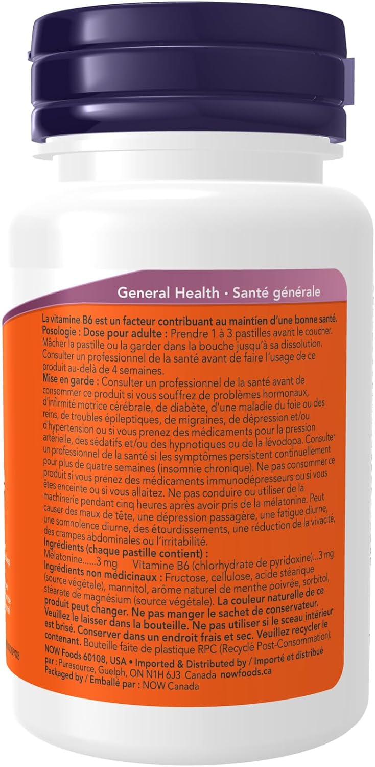 Melatonin 3mg Chewable (Peppermint) - 180 Lozenges [amazon_upc] asin:B003FG89TU