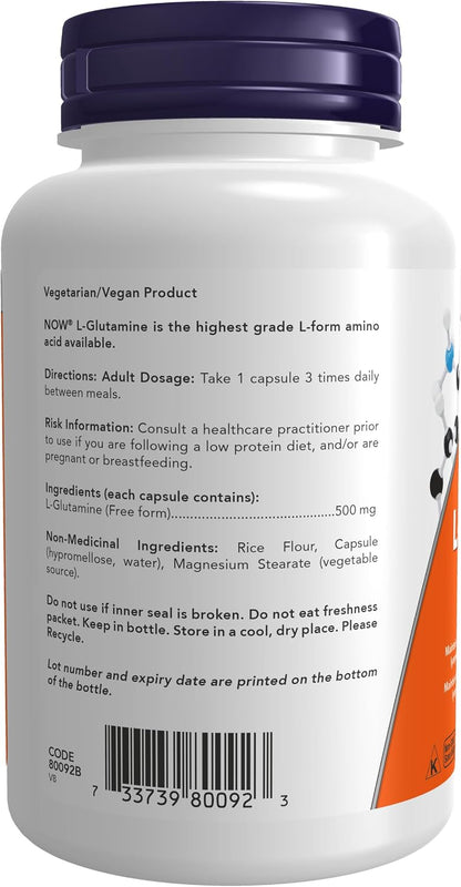 L-Glutamine 500mg - 120 Caps [amazon_upc] asin:B0040B9FC4