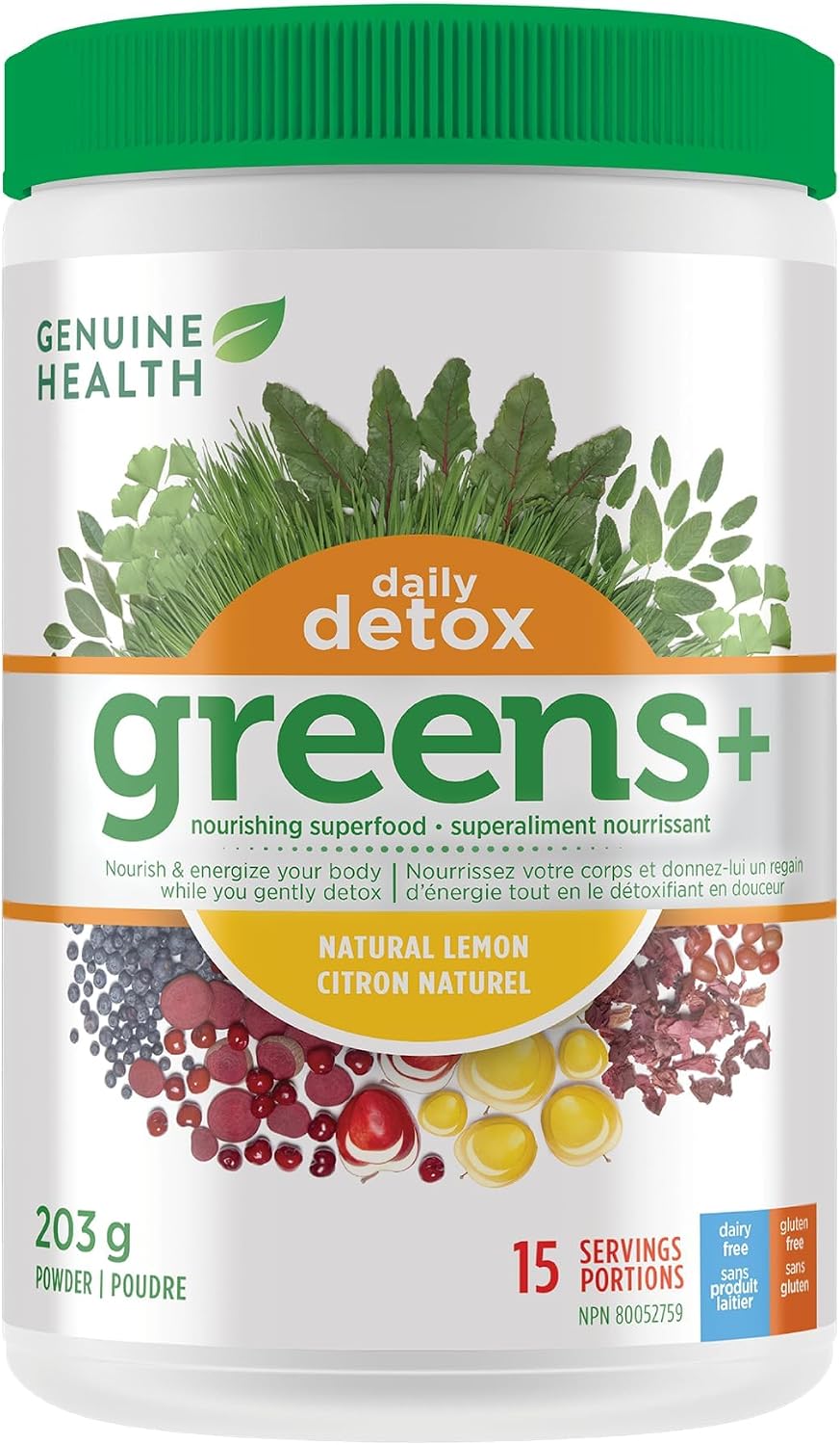 Greens+ Daily Detox (Natural Lemon) - 204g [amazon_upc] asin:B0CW3S7X64