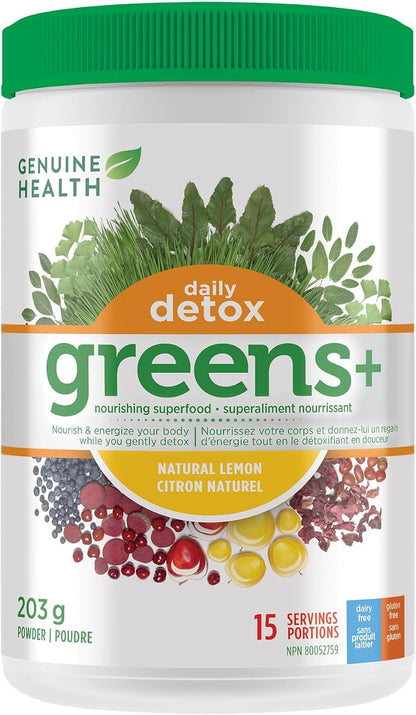 Greens+ Daily Detox (Natural Lemon) - 204g [amazon_upc] asin:B0CW3S7X64