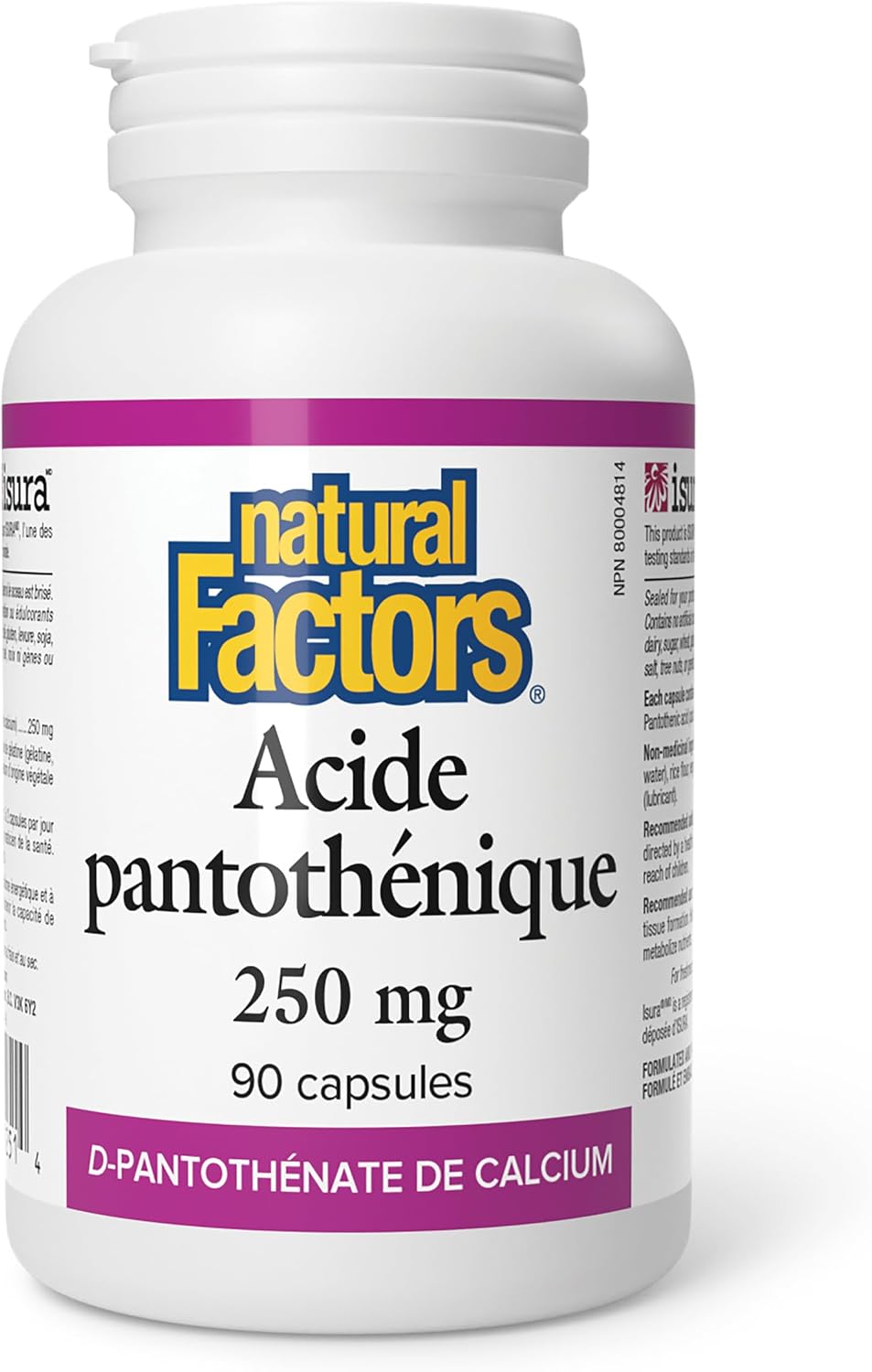 Pantothenic Acid 250mg - 90 Caps