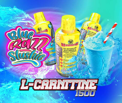 Mammoth L-Carnitine 1500 (Blue Razz Slushie) - 473ml [amazon_upc] asin:B099MTJS2N