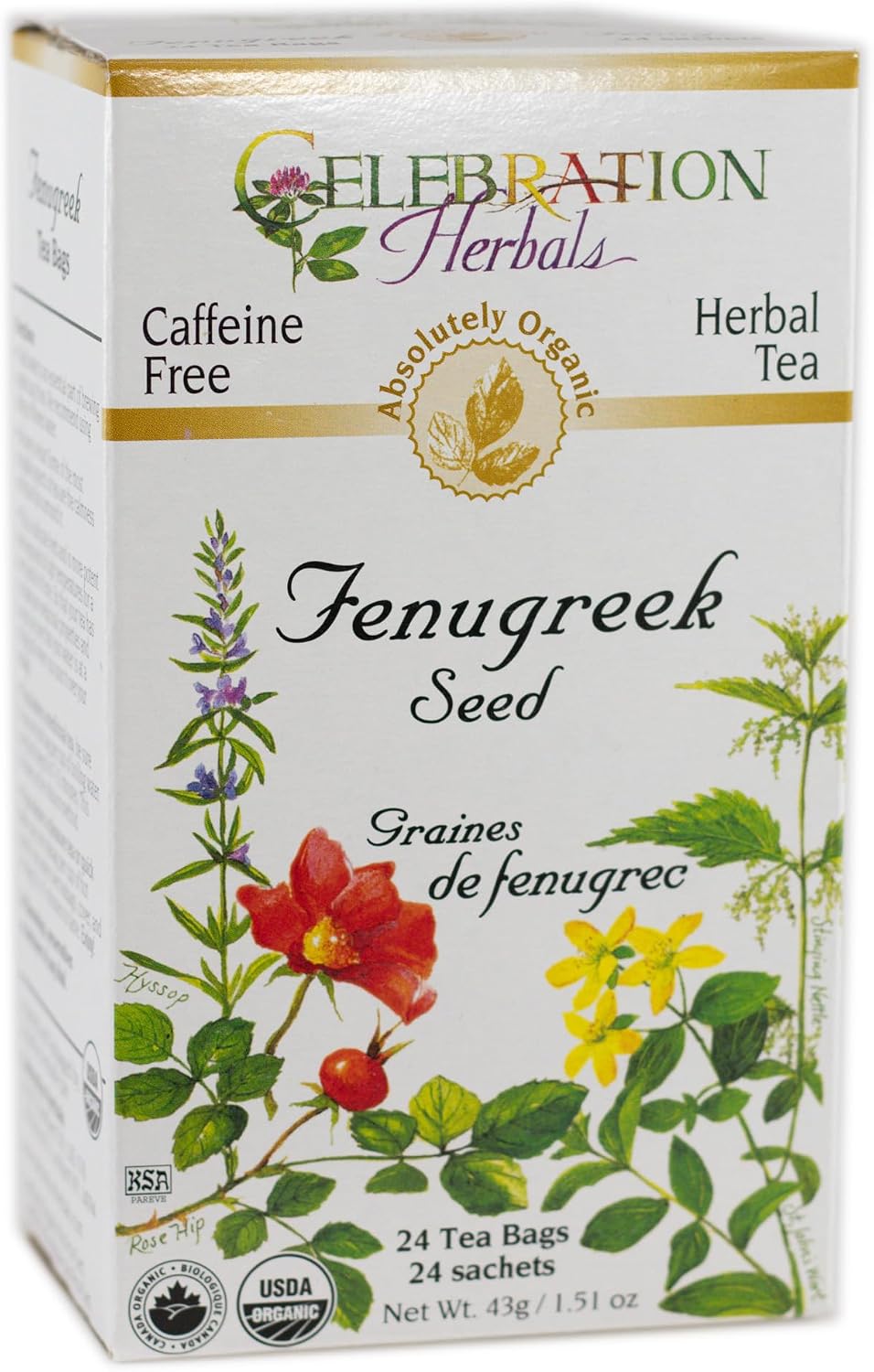 Fenugreek Seed Tea (Organic) - 24 Tea Bags [amazon_upc] asin:B007W33MIK