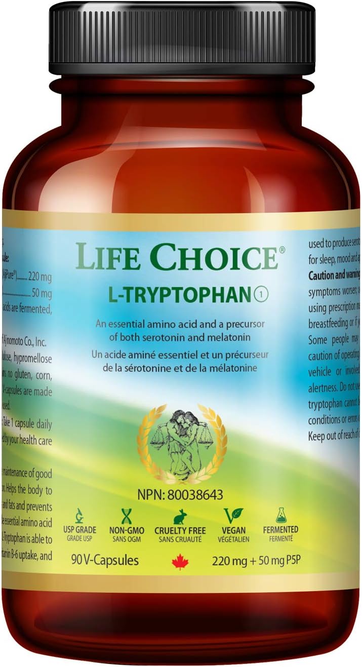 L-Tryptophan 220mg + 50mg B-6 - 60 V-Caps [amazon_upc] asin:B00CORM8NY