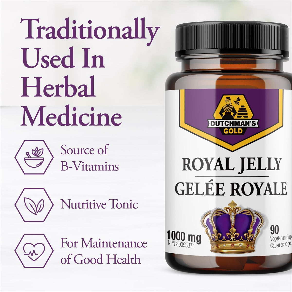Royal Jelly Capsules 1000mg - 90 V-caps [amazon_upc] asin:B07CJLTFW2