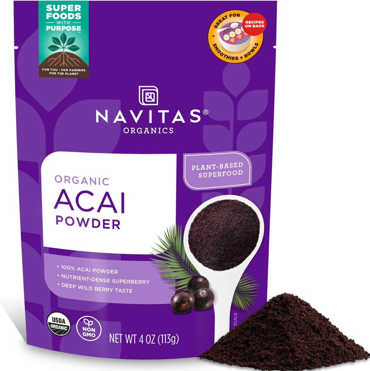 Acai Power 100% Acai Berry Powder - 113g [amazon_upc] asin:B001QFIL90