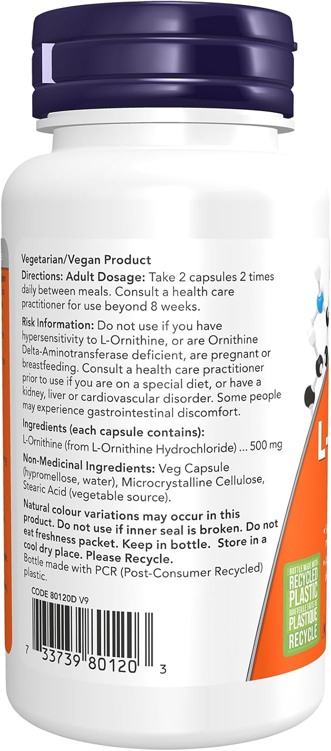 L-Ornithine 500mg - 60 Caps [amazon_upc] asin:B07HPQJKRL