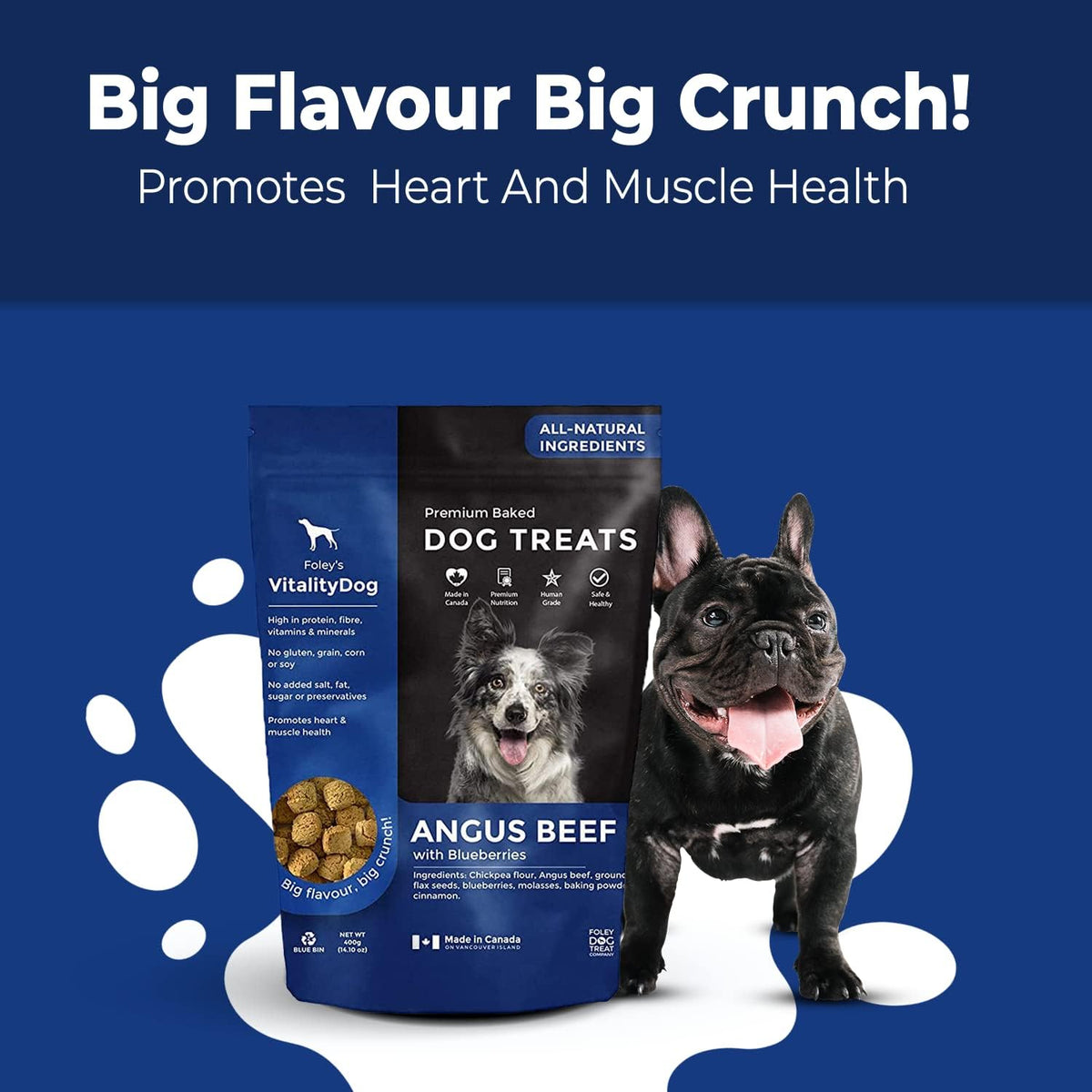 Premium Baked Dog Treats (Angus Beef With Blueberries) - 400g [amazon_upc] asin:B017AO83T8