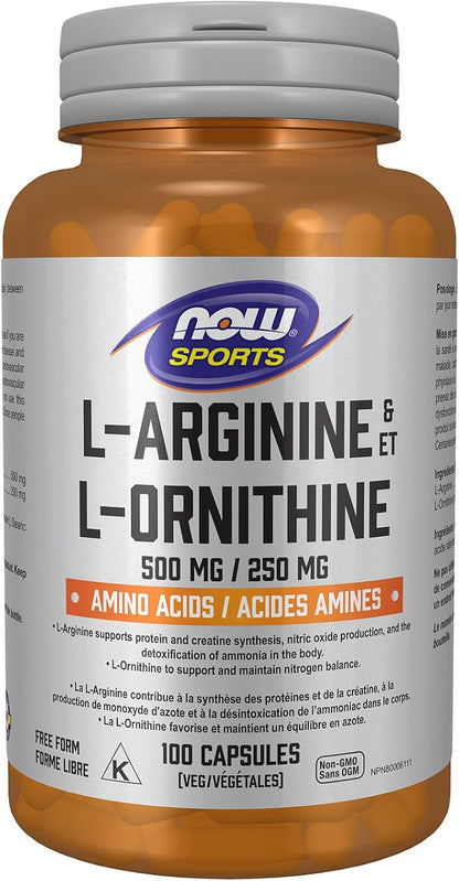L-Arginine + L-Ornithine 500mg/250mg - 100 Caps [amazon_upc] asin:B0040B7PQ2