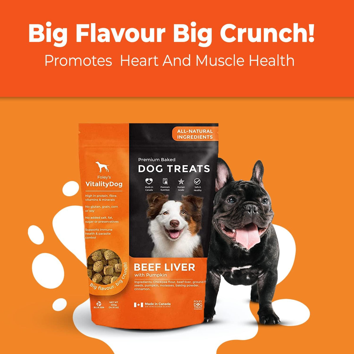 Premium Baked Dog Treats (Beef Liver With Pumpkin) - 400g [amazon_upc] asin:B017AO852S