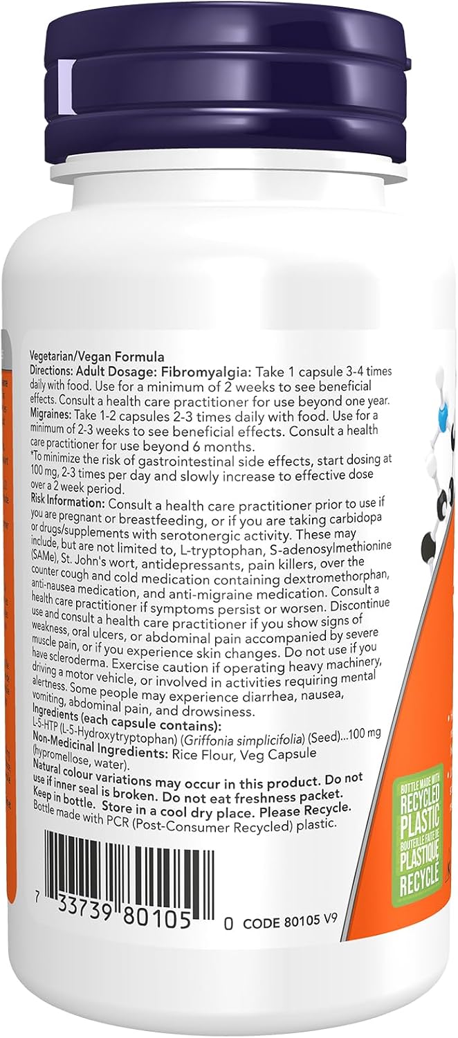5-HTP 100mg - 60 V-Caps + BONUS [amazon_upc] asin:B003JLSTFA