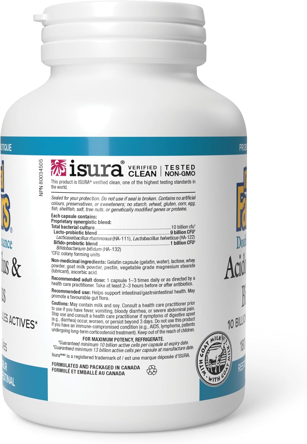 Acidophilus & Bifidus Double Strength - 180 + 90 Caps FREE [amazon_upc] asin:B08KT635B3