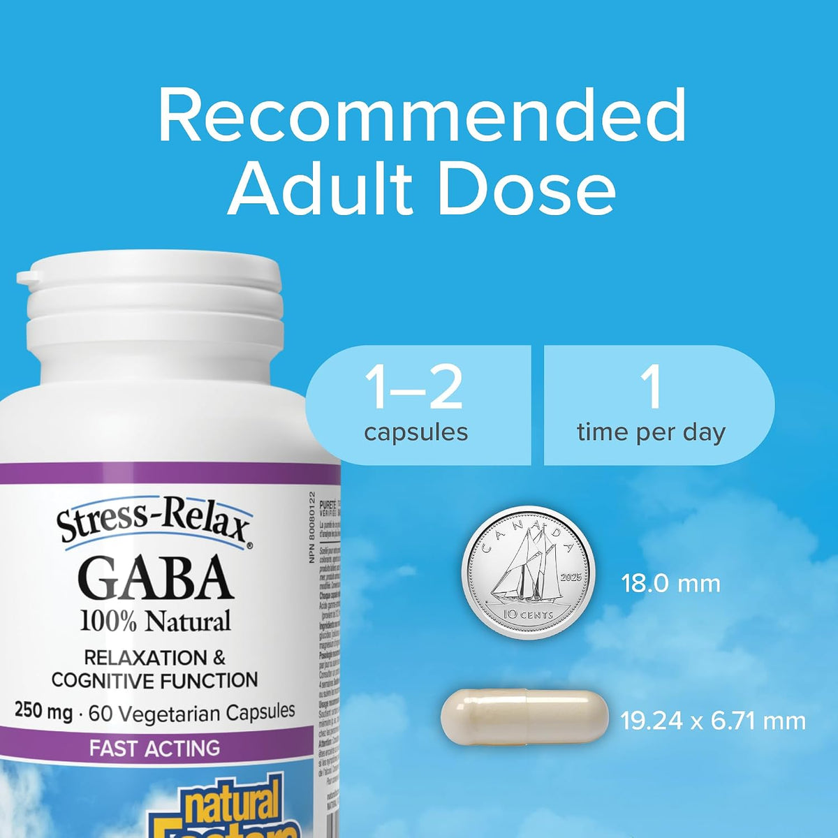 Stress-Relax 100% Natural Gaba 250mg - 60 V-Caps [amazon_upc] asin:B0FFBR3134