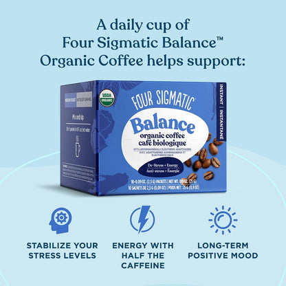 Adaptogen Coffee Mix With Ashwagandha (Balance) - 10 Packets [amazon_upc] asin:B07BFQB4HF