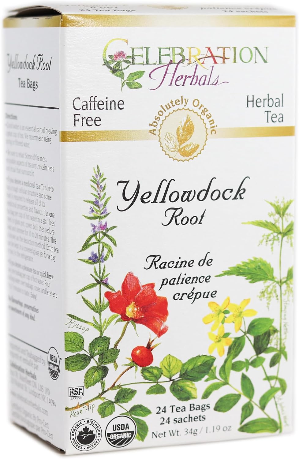 Yellowdock Root Tea (Organic) - 24 Tea Bags [amazon_upc] asin:B0075PEOMI