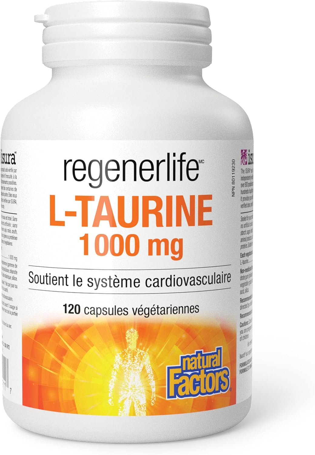 RegenerLife L-Taurine 1000mg - 120 V-Caps [amazon_upc] asin:B0CJ9STXGR