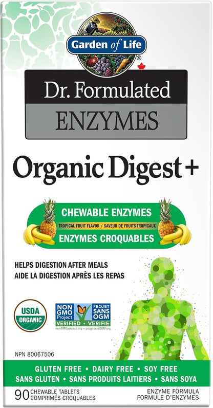 Dr. Formulated Enzymes Organic Digest+ - 90 Chew Tabs [amazon_upc] asin:B01JZYQWBC