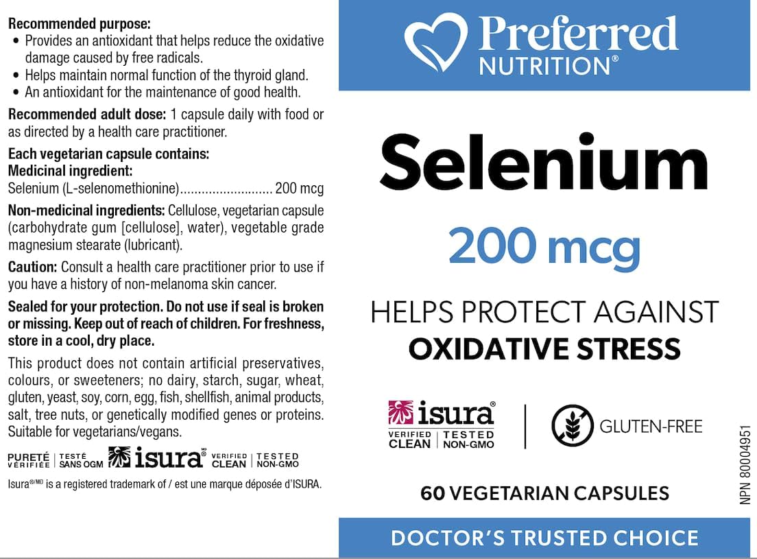 Selenomethionine 200mcg - 60 Caps + BONUS [amazon_upc] asin:B07PRDRYBG