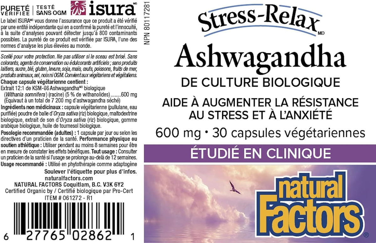 Stress-Relax Ashwagandha 600mg - 30 V-Caps [amazon_upc] asin:B0BB8KJTGS